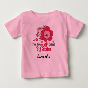 Camiseta De Bebé Personalizable Rag Doll Cutest Big Sister