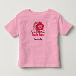 Camiseta De Bebé Personalizable Rag Doll Cutest Middle Sister