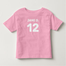 Camiseta De Bebé Personalizable rosa (diseño delantero y trasero) i