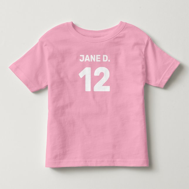 Camiseta De Bebé Personalizable rosa (diseño delantero y trasero) i (Anverso)
