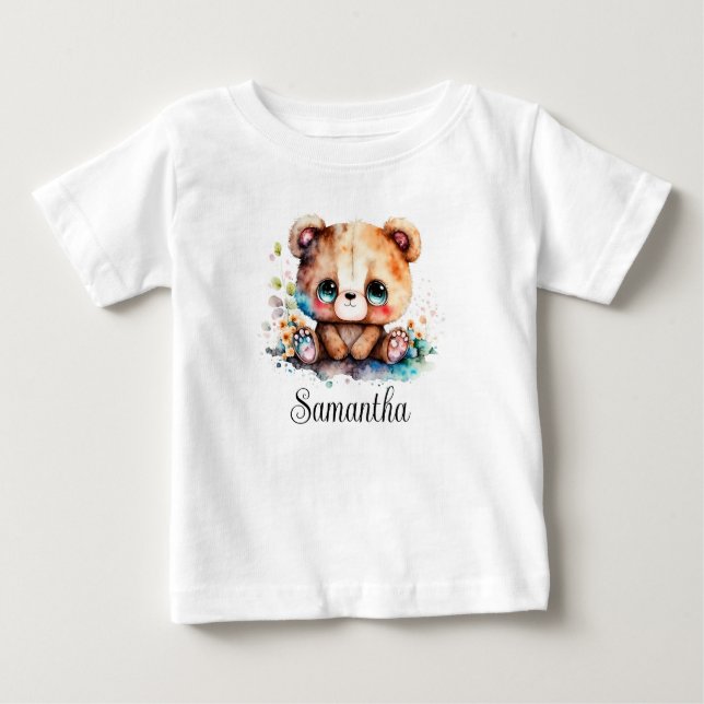Camiseta De Bebé Personalización De La Guardería Niños Sala De Bear (Anverso)