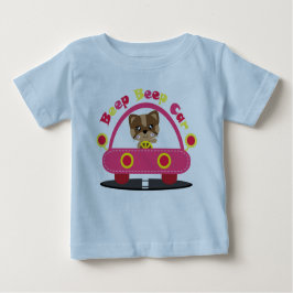 Camiseta De Bebé Personalización de los faros brillantes Beep Beep