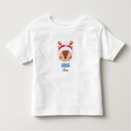 Camiseta De Bebé Personalización de Navidades durmiendo cara de ren