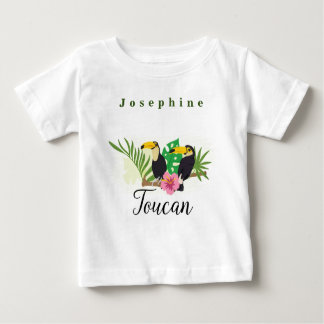 Camiseta De Bebé Personalización del tema tropical Flores turcas Hi