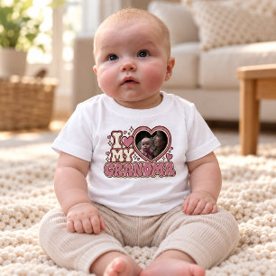 Camiseta de bebé personalizada con foto de 'Amo a