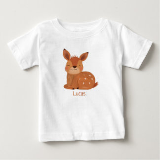 Camiseta de bebé personalizada de ciervo folk esca
