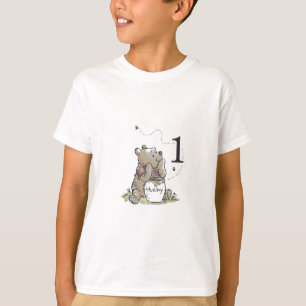 Camiseta de bebé personalizada de Pooh acuarela pa