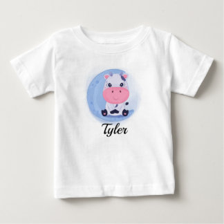 Camiseta de bebé personalizada de vaca