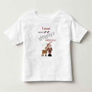 Camiseta De Bebé Personalizada la lista de sanidad de Santa APROBAD