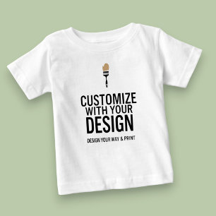 Camiseta De Bebé Personalizada Minimalista Marca de Empresa Persona