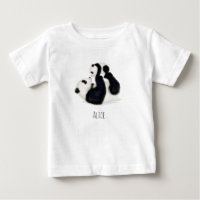 Camiseta de bebé personalizada Panda and Cub