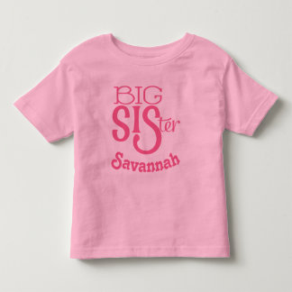 Camiseta De Bebé Personalizada Rosa Frambuesa Oscura Hermana Mayor
