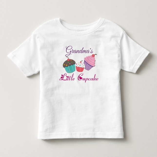 Camiseta De Bebé Personalizado Abuela Pequeña Torta (Anverso)