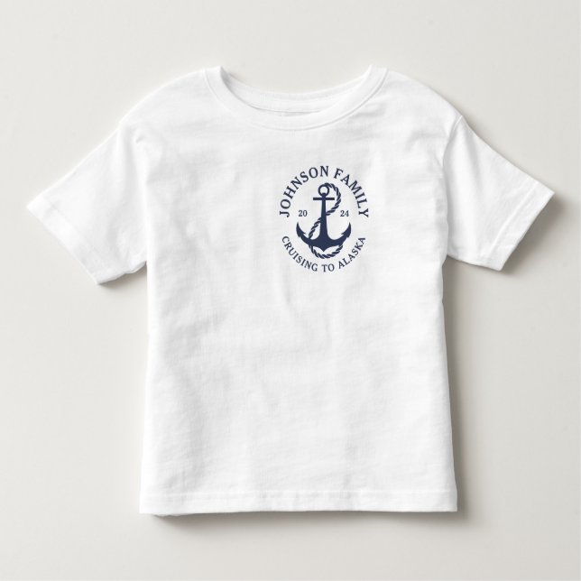 Camiseta De Bebé Personalizado Alaska Familia Cruise Wildlife Spoti (Anverso)