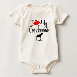 Camiseta De Bebé Personalizado Amo A Mi Perro Montante