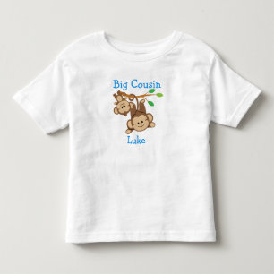 Camiseta De Bebé Personalizado Añadir un nombre Boy Monkeys Gran Pr