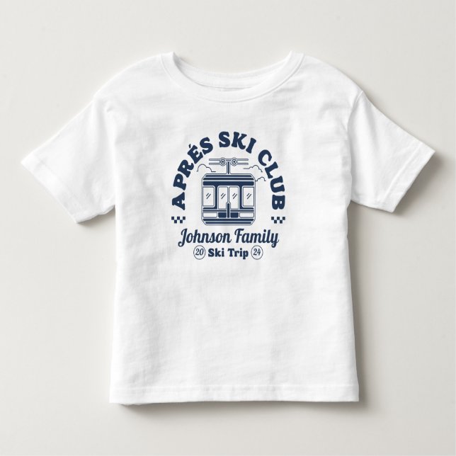 Camiseta De Bebé Personalizado Apres Ski Family Amigos Ski Trip Gro (Anverso)