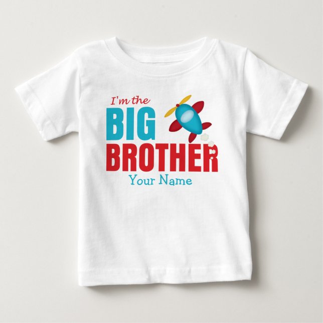 Camiseta De Bebé Personalizado avión de Gran Hermano (Anverso)