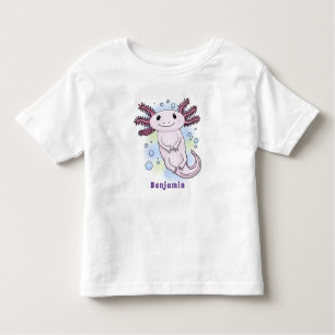 Camiseta De Bebé Personalizado axolotópico rosa adorable