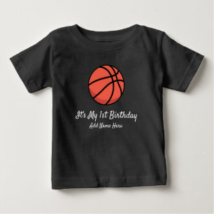 Camiseta De Bebé Personalizado baloncesto Primer año cumpleaños 1 a