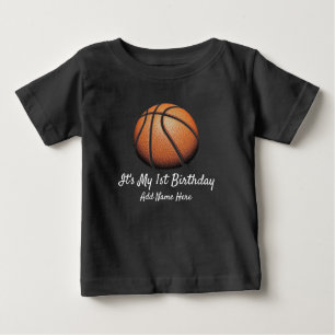 Camiseta De Bebé Personalizado baloncesto Primer año cumpleaños 1 a