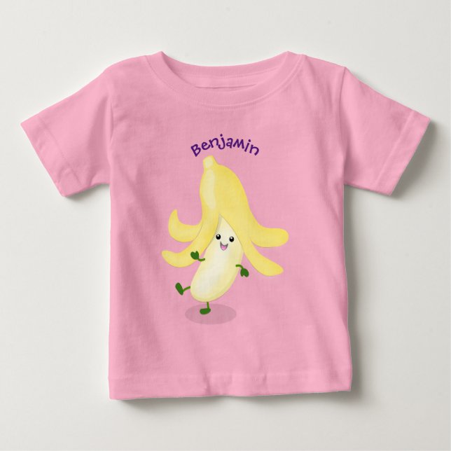 Camiseta De Bebé Personalizado bananero Cute kawaii (Anverso)