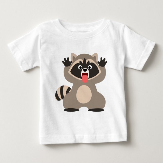 Camiseta De Bebé Personalizado barato lindo Raccoon Baby T-Sh (Anverso)
