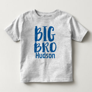 Camiseta De Bebé Personalizado BIG BRO Azul