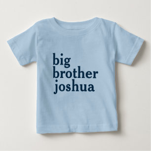 Camiseta De Bebé Personalizado Blue Big Brother Baby T-Shirt