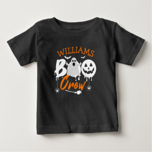 Camiseta De Bebé Personalizado Boo Crew, Halloween Familiar Coincid