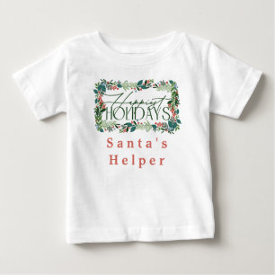 Camiseta De Bebé Personalizado botánico Textos Navidades festivos