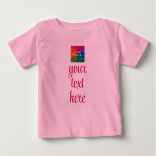 Camiseta De Bebé Personalizado cargar tu imagen Añadir plantilla de