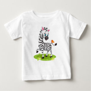 Camiseta De Bebé Personalizado Cebra Bebé Cute-23960