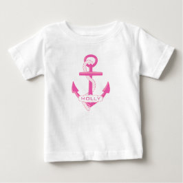 Camiseta De Bebé Personalizado Chica de Anclaje Náutico Baby Tutu B