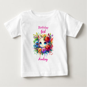 Camiseta De Bebé Personalizado Chica de cumpleaños de un gato de an