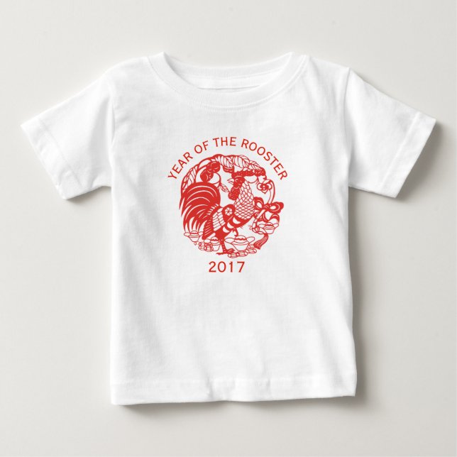 Camiseta De Bebé Personalizado Chino Papeleta Año 2017 Baby T (Anverso)