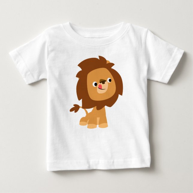 Camiseta De Bebé Personalizado codicioso lindo Leon Baby T-Shirt (Anverso)