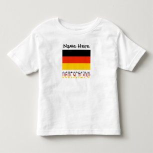 Camiseta De Bebé Personalizado con la bandera de Alemania y Deutsch