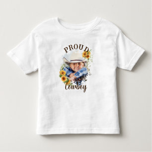 Camiseta De Bebé Personalizado Cowboy Photo Text Accent