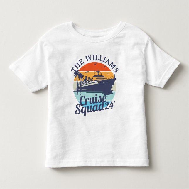 Camiseta De Bebé Personalizado Cruise Squad Family Group Friends Su (Anverso)