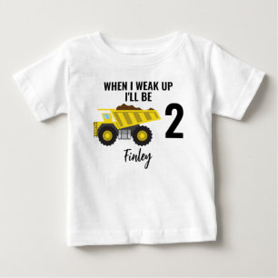 Camiseta De Bebé Personalizado Cuando me despierte tendré Dos años