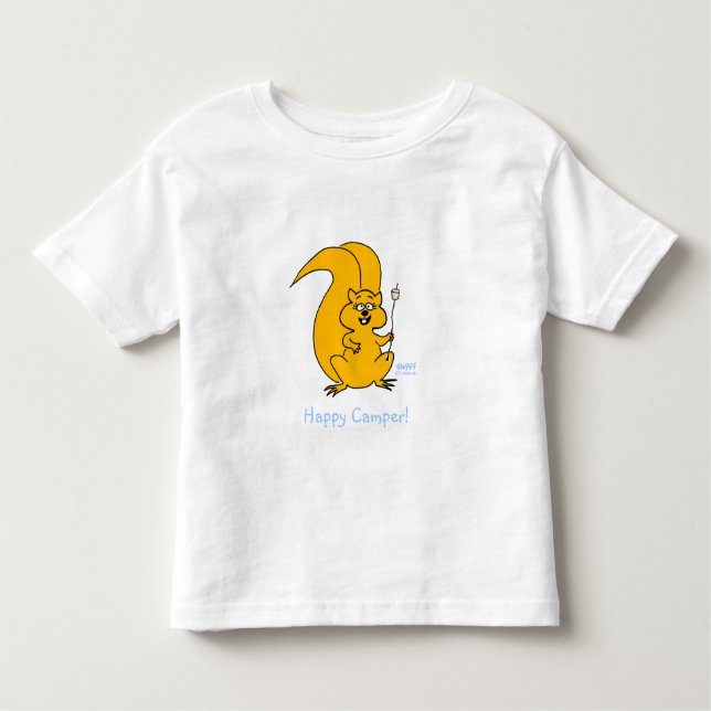 Camiseta De Bebé Personalizado Cuidad Squirrel Feliz Camper Masusta (Anverso)