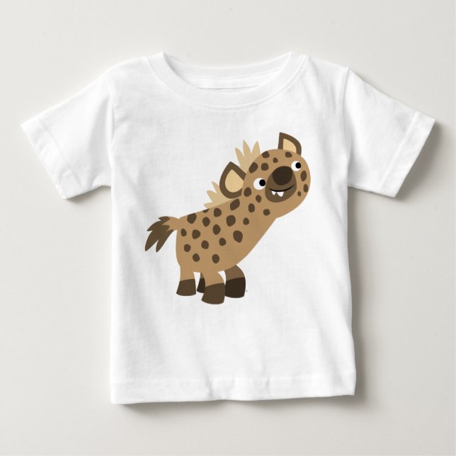 Camiseta De Bebé Personalizado curiosa Hyena Baby T-Shirt (Anverso)