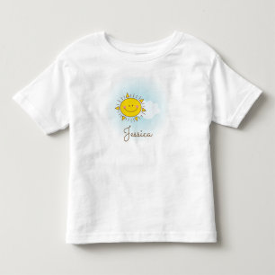 Camiseta De Bebé Personalizado Cuta Feliz Sunshine Añade tu nombre