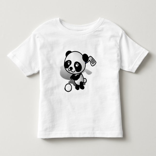 Camiseta De Bebé Personalizado Cute Baby Panda Bear Golf (Anverso)