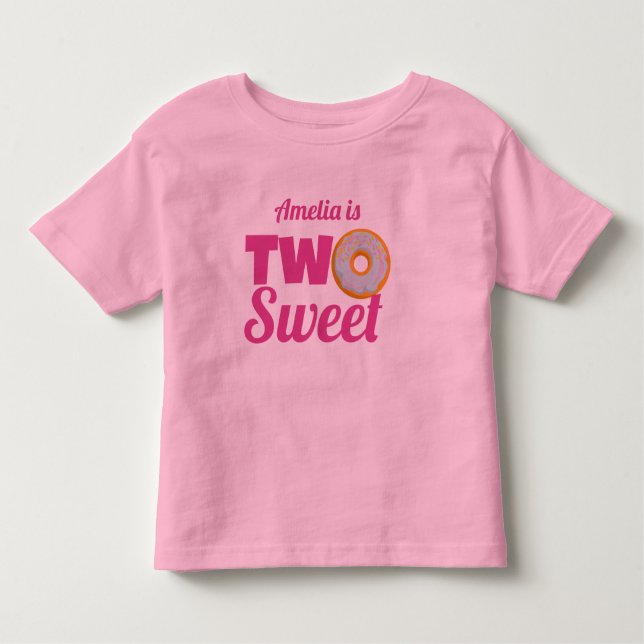 Camiseta De Bebé Personalizado Cute dos dulces chicas del segundo c (Anverso)