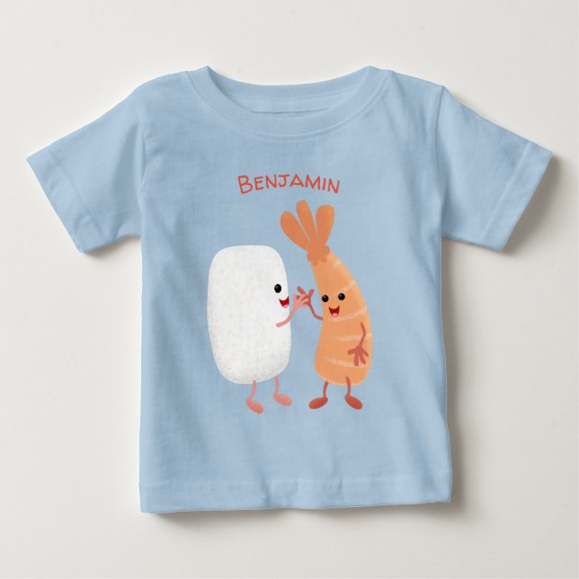 Camiseta De Bebé Personalizado de amigos de la pradera de arroz dul (Anverso)