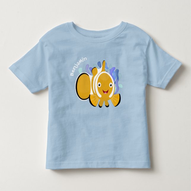 Camiseta De Bebé Personalizado de anenoma de payaso alegre (Anverso)