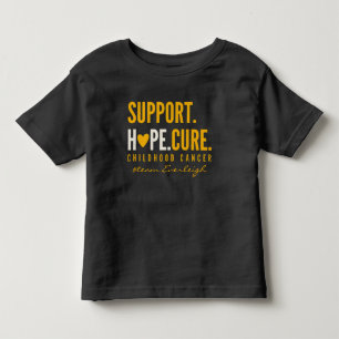 Camiseta De Bebé personalizado de apoyo al cáncer infantil Toddler