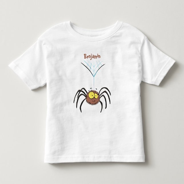 Camiseta De Bebé Personalizado de araña suave y adorable (Anverso)